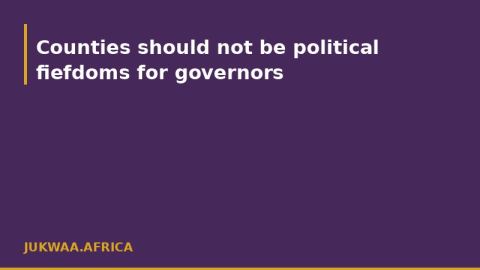 Counties should not be political fiefdoms for governors