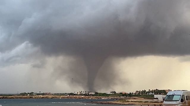 Rare waterspouts slam western Sicily, wrecking homes and a school