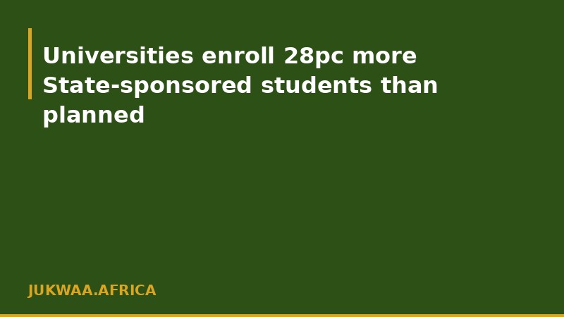 Universities enroll 28pc more State-sponsored students than planned