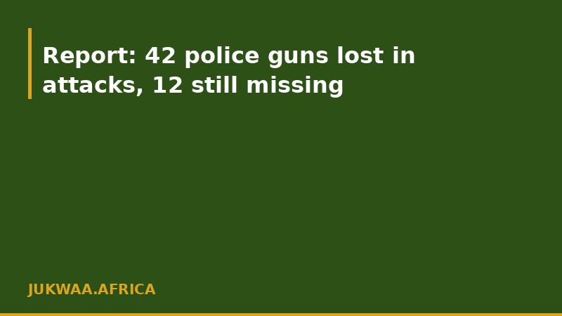 Report: 42 police guns lost in attacks, 12 still missing