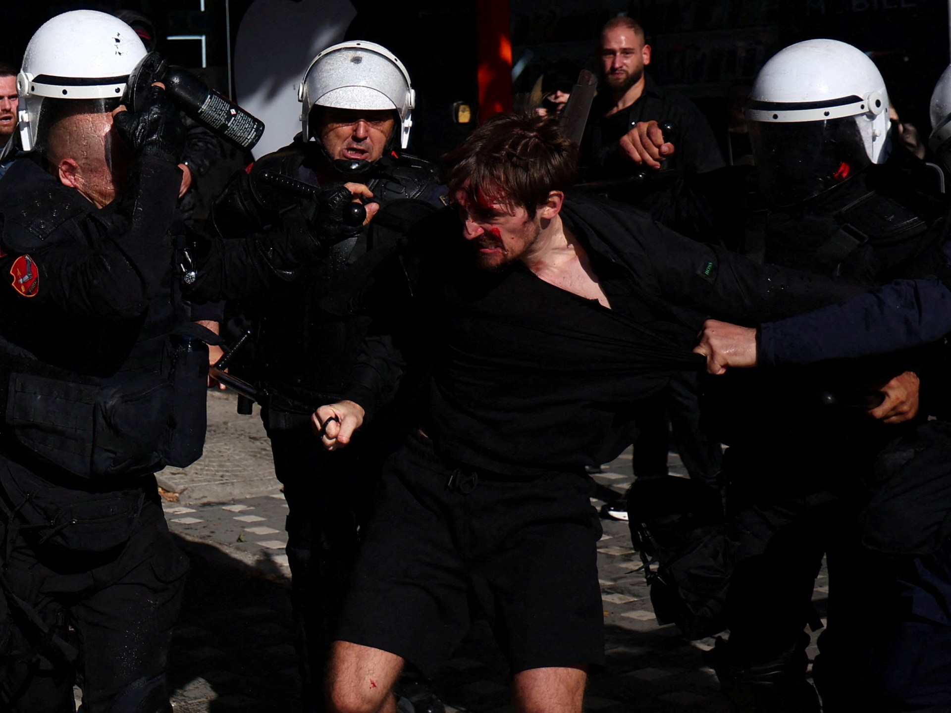 Photos: Student protest in Albania prompts violent clashes with police
