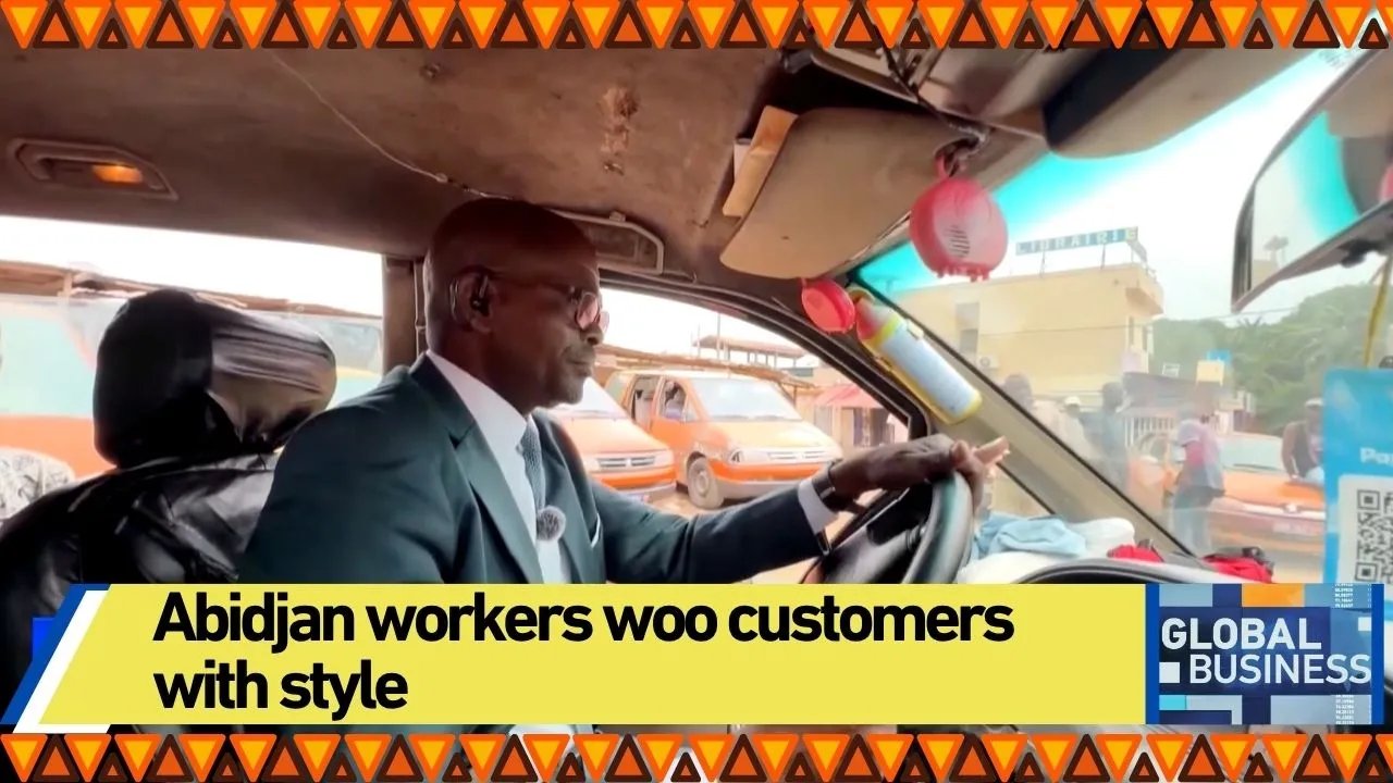 Abidjan workers woo customers with style
