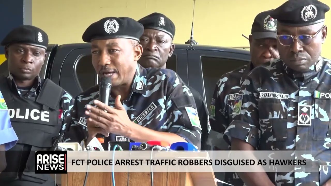 FCT POLICE ARREST TRAFFIC ROBBERS DISGUISED AS HAWKERS