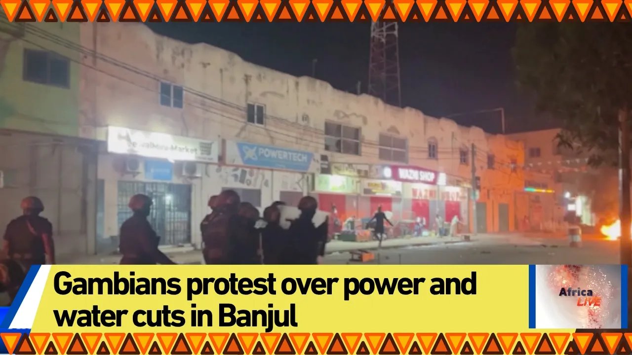 Gambians protest over power and water cuts in Banjul