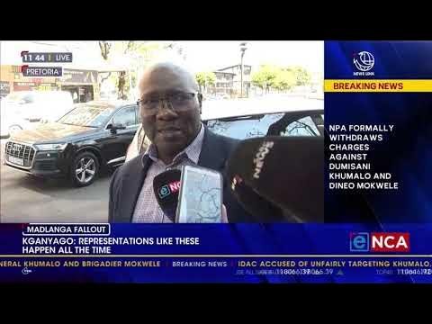 Dumisani Khumalo reacts to charges being dropped